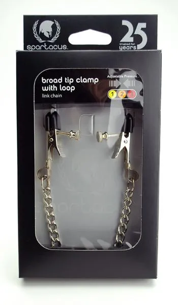Adjustable Broad Tip Nipple Clamps With Loop And Link Chain Silver Seductucom Male Sex Toys Adjustable Broad Tip Nipple Clamps With Loop And Link Chain Silver Seductucom Male Sex Toys