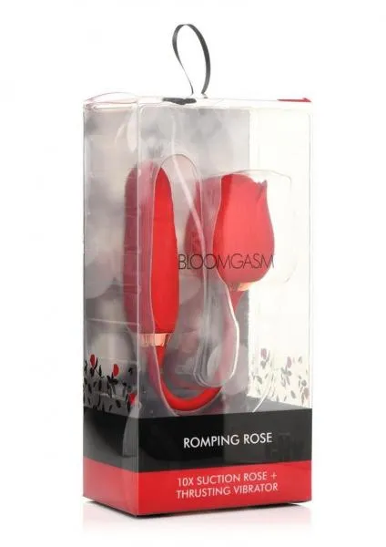 Bloomgasm 10x Romping Rose Suction And Thrusting Vibrator Vibrators Bloomgasm 10x Romping Rose Suction And Thrusting Vibrator Vibrators
