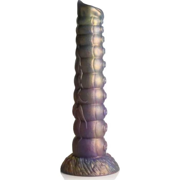 Female Sex Toys Creature Cocks Deep Invader Tentacle Ovipositor Silicone Dildo with Eggs 9 Rainbow