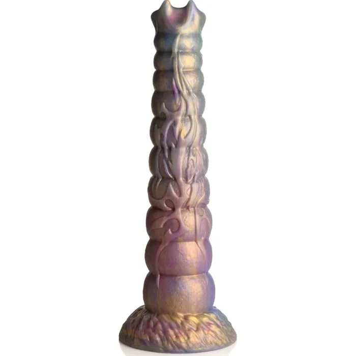 Female Sex Toys Creature Cocks Deep Invader Tentacle Ovipositor Silicone Dildo with Eggs 9 Rainbow