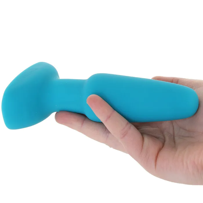 bVibe Rimming 2 Rechargeable RemoteControlled Vibrating Silicone Anal Plug with Rotating Beads Teal Nalpac Male Sex Toys