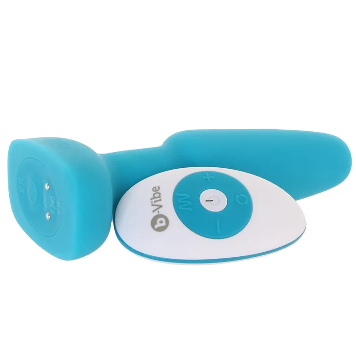 bVibe Rimming 2 Rechargeable RemoteControlled Vibrating Silicone Anal Plug with Rotating Beads Teal Nalpac Male Sex Toys