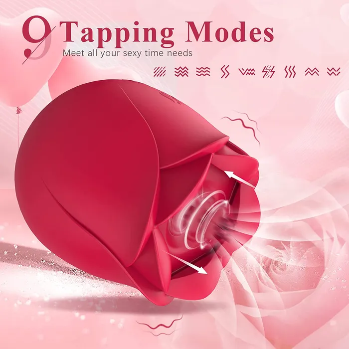 Rose Clitoral Nipple Mini Size Tapping Stimulator Sohimi Female Sex Toys