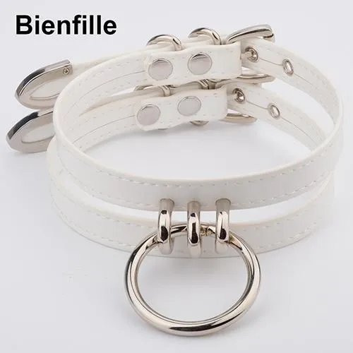 House of Dasein Anal Collars Leashes Double Caged Slave Collar Gothic Silver Gold Metal Choker