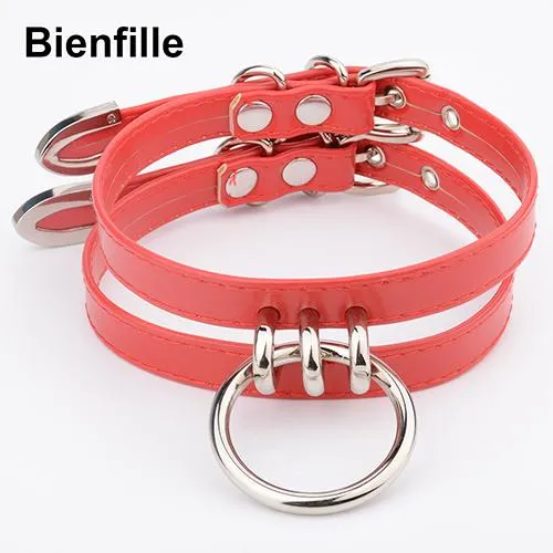 House of Dasein Anal Collars Leashes Double Caged Slave Collar Gothic Silver Gold Metal Choker