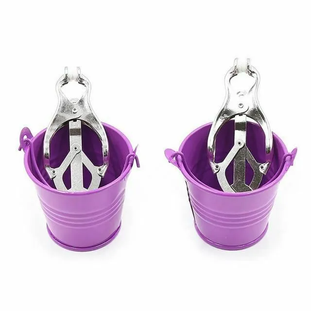 House of Dasein Couples Nipple Clitoral Toys Bucket Weight Nipple Clamps Genital Torture Breast Play Bondage