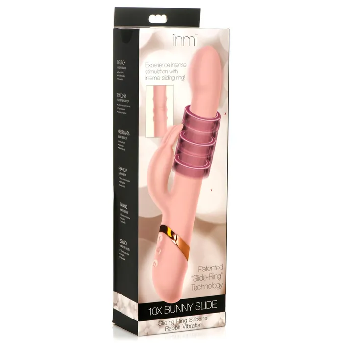 XR Brands Female Sex Toys Inmi Bunny Slide Sliding Ring Rabbit Vibrator