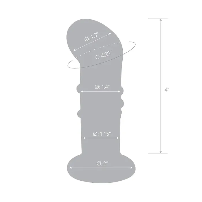 Anal ELECTRIC NOVELTIES GLAS 4 INCH RECHARGEABLE DOTTED PSPOT PLUG