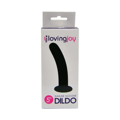 Anal Slimline 5 Inch Silicone Dildo with Suction Cup PleasurePacked for Pegging HandsFree Play Loving Joy