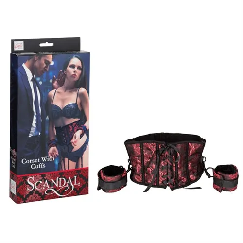 Scandal Corset with Cuffs CalExotics Couples Scandal Corset with Cuffs CalExotics Couples